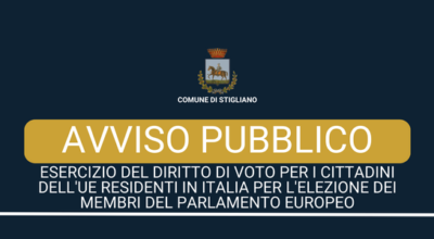 Esercizio del diritto di voto per l’elezione dei membri del Parlamento europeo spettanti all’Italia da parte dei cittadini dell’Unione Europea residenti in Italia.